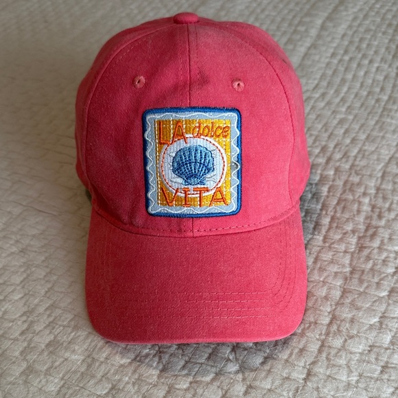 Anthropologie NWOT Pink Washed Cotton Nautical Baseball Cap - Picture 3 of 6